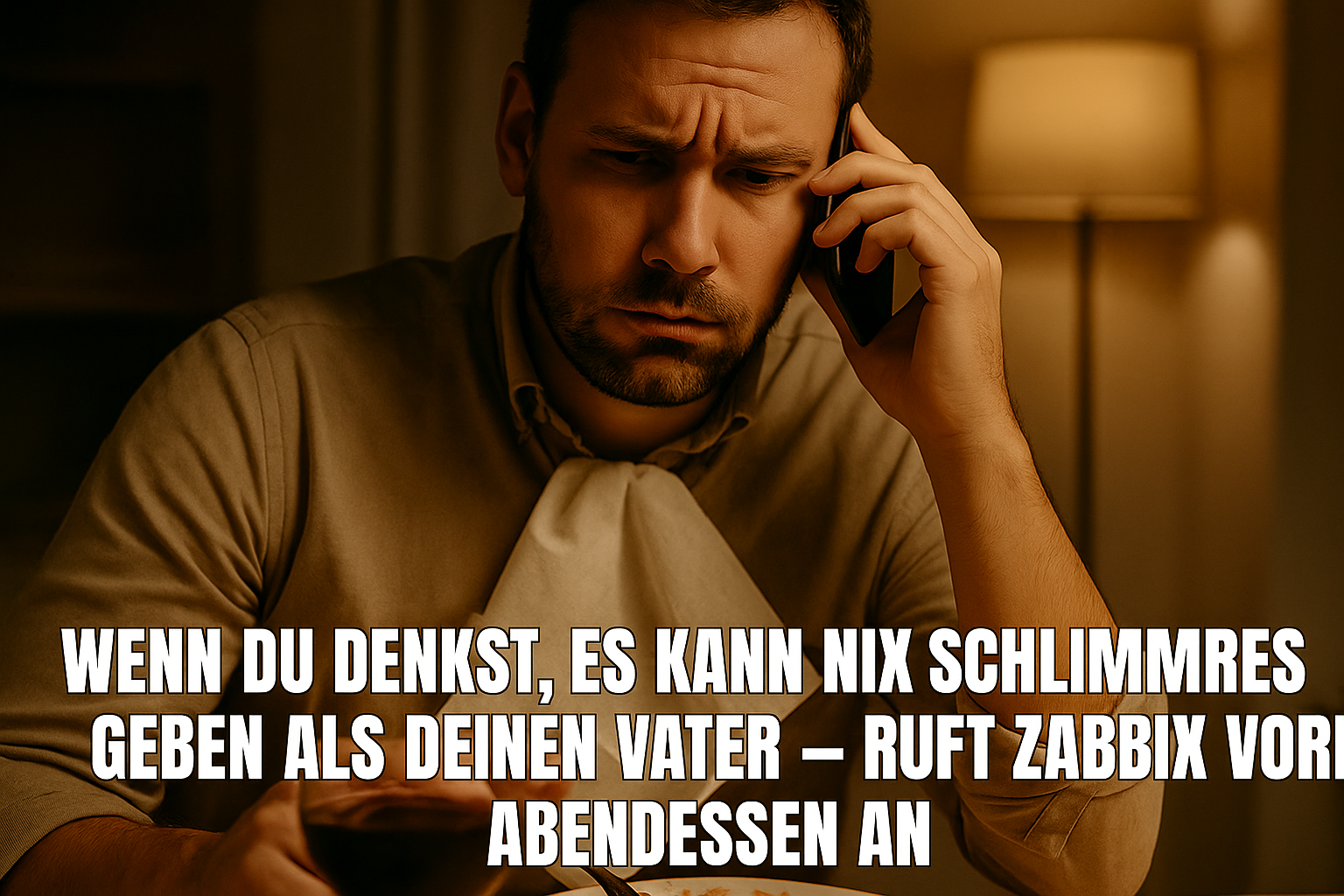 Wenn du denkst, es kann nix Schlimmeres geben als deinen Vater – ruft Zabbix vorm Abendessen an