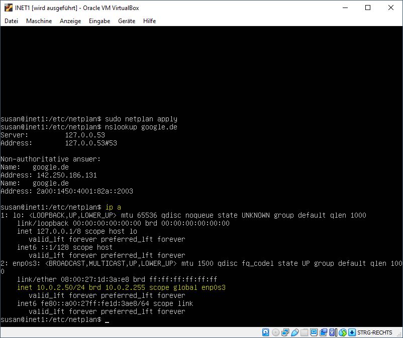 Ubuntu Server 20.04 LTS – Statische IP-Adresse konfigurieren